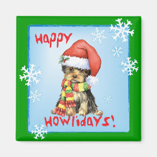 Happy Howlidays Yorkie Magneet