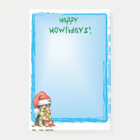 Happy Howlidays Yorkie Post-it® Notes (Voorkant)