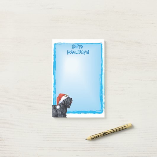 Happy Howlidays zwarte Russische tertière Post-it® Notes (Op bureau)