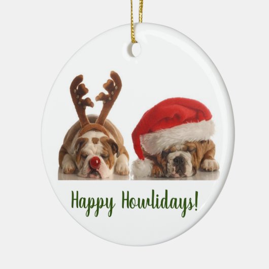 Happy Howlidayz Keramisch Ornament (Links)