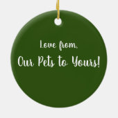 Happy Howlidayz Keramisch Ornament (Achterkant)