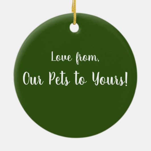 Happy Howlidayz Keramisch Ornament (Achterkant)