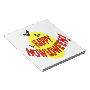 "HAPPY HOWLOWEEN" BATS NOTITIEBLOK