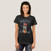 Happy Howloween Doberman Dog Halloween Funny Hallo T-shirt (Voorkant volledig)