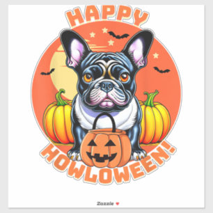 Happy Howloween Franse Bulldog frenchie hond hallo Sticker