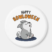Happy Howloween Grappige Hond Pun Magneet (Voorkant)