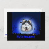 Happy Howloween Husky Briefkaart (Voorkant / Achterkant)
