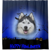 Happy Howloween Husky Douchegordijn (Voorkant)