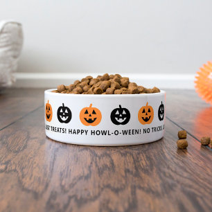 Happy Howloween Jack O Lantern Pumpkin Dog Voerbakje
