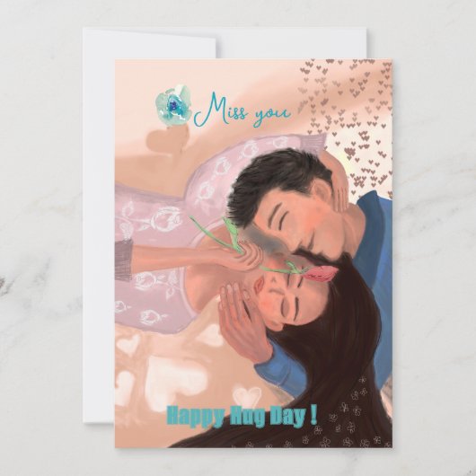 Happy Hug Day Feestdagenkaart (Voorkant)