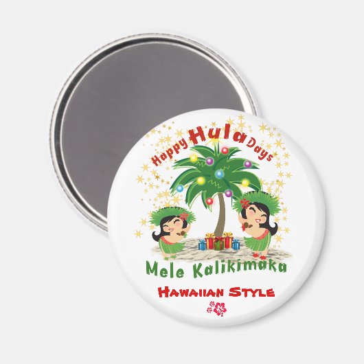 Happy Hula Days 3 Magnet (Voorkant / Achterkant)