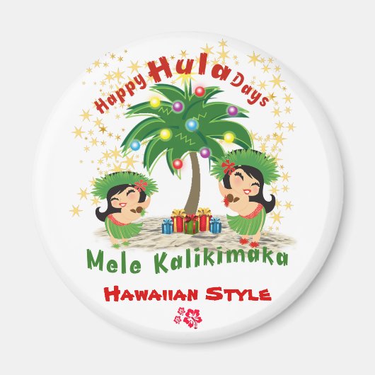 Happy Hula Days 3 Magnet (Voorkant)