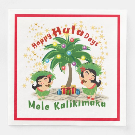 Happy Hula Days 3 Paper Napkin Servet (Voorkant)