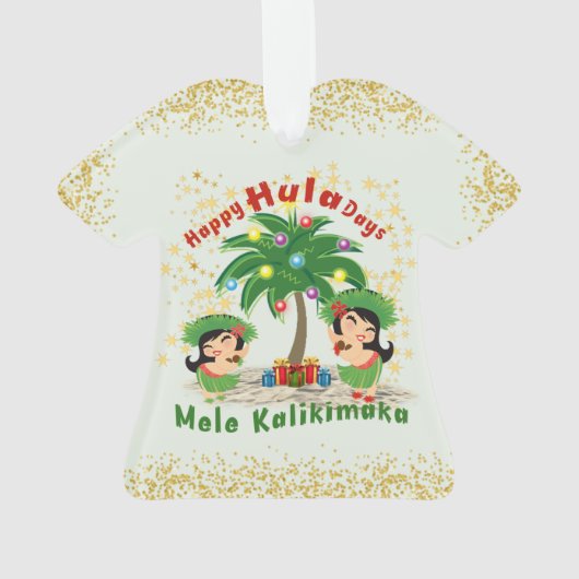Happy Hula Days 3 Shirt Ornament (achterkant)