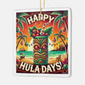 Happy Hula Days Keramisch Ornament (Links)