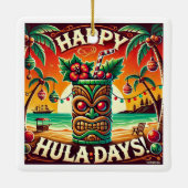 Happy Hula Days Keramisch Ornament (Achterkant)