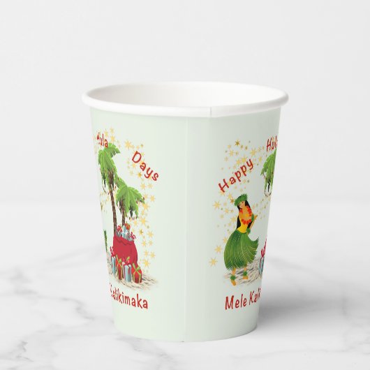 Happy Hula Days Paper Cup Papieren Bekers (Rechts)