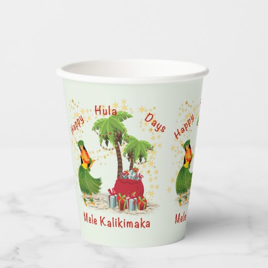 Happy Hula Days Paper Cup Papieren Bekers (Voorkant)