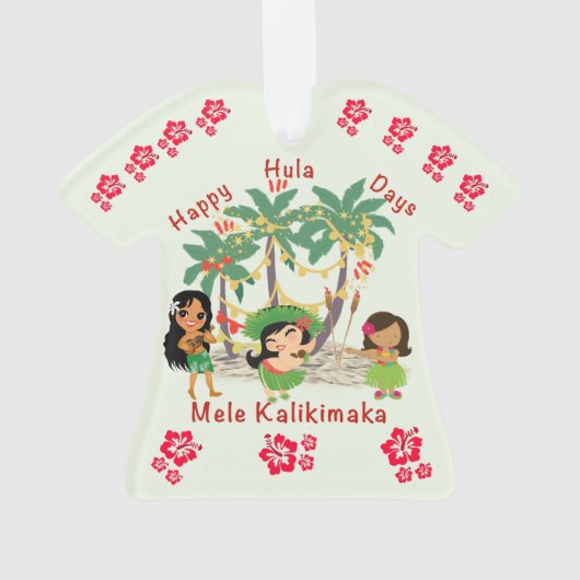 Happy Hula Days Shirt Ornament (achterkant)