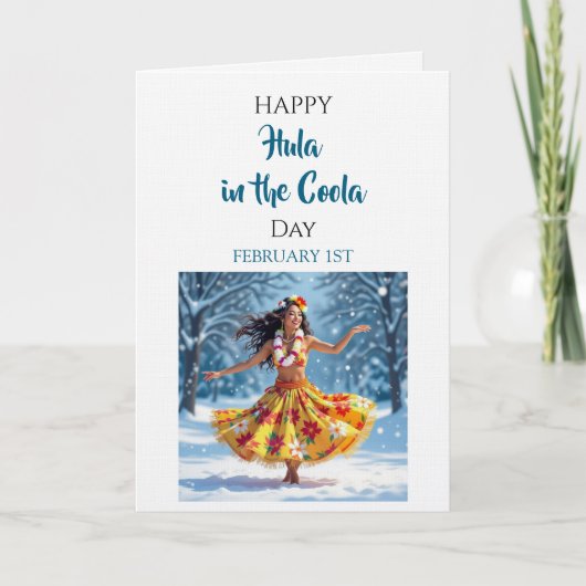 Happy Hula in the Coola Day | February 1st Kaart (Voorkant)