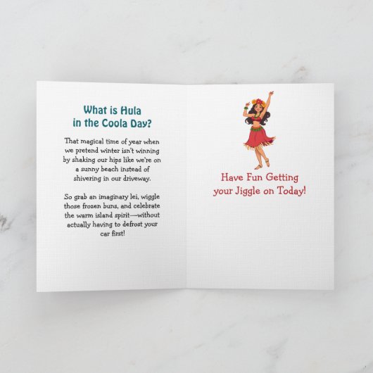 Happy Hula in the Coola Day | February 1st Kaart (Binnen)