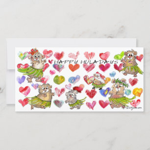 Happy Huladays Christmas Kaart