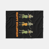 Happy Hulaween Hawaii Themed Halloween Skeleton Vi Fleece Deken (Voorkant (Horizontaal))