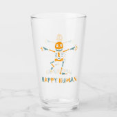 Happy human skeleton glas (Voorkant)