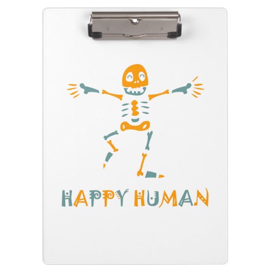 Happy human skeleton klembord (Voorkant)