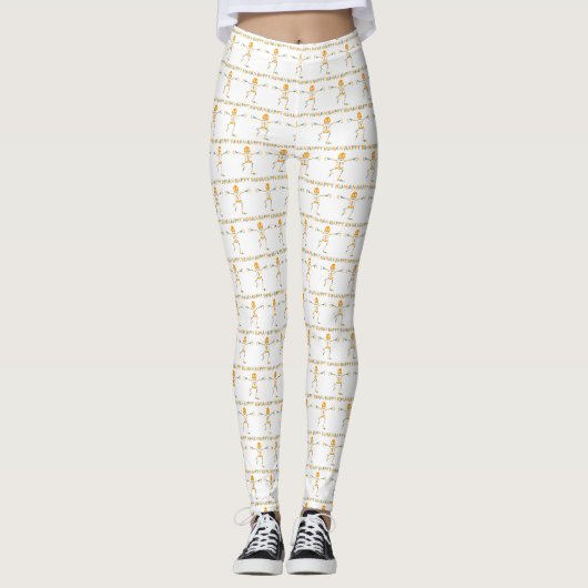 Happy human skeleton leggings (Voorkant)