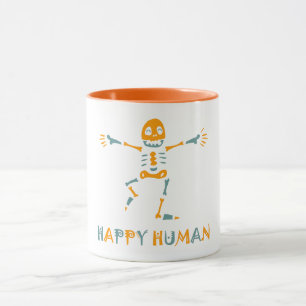 Happy human skeleton mok