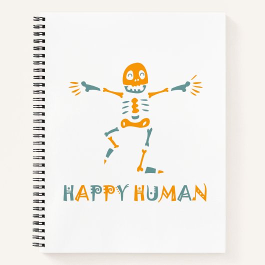 Happy human skeleton notitieboek (Voorkant)