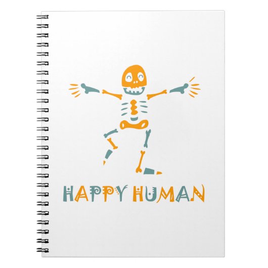 Happy human skeleton notitieboek (Voorkant)
