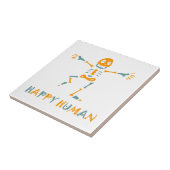 Happy human skeleton tegeltje (Zijkant)