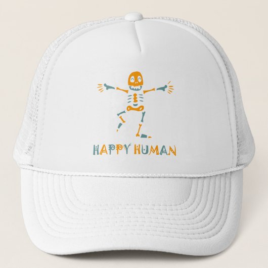 Happy human skeleton trucker pet (Voorkant)