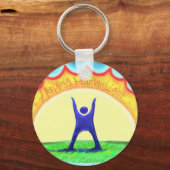 Happy HumanLight.jpg Sleutelhanger (Voorkant)