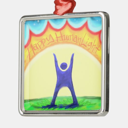 Happy HumanLight Metalen Ornament (Links)