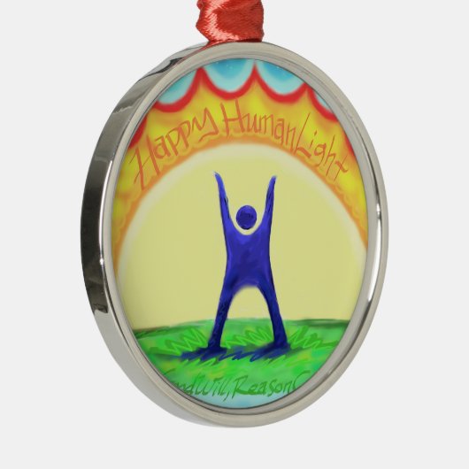 Happy HumanLight Metalen Ornament (Rechts)