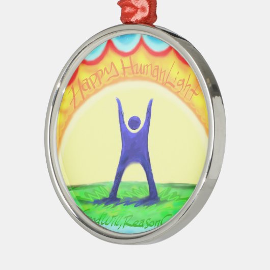 Happy HumanLight Metalen Ornament (Links)