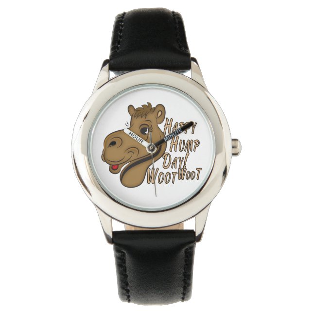 Happy Hump Day Camel Face Kinder horloge (Voorkant)