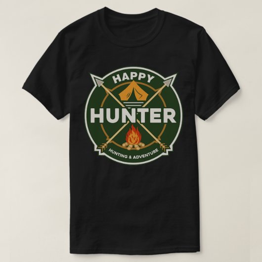 HAPPY HUNTER BADGE T-SHIRT (Design voorkant)
