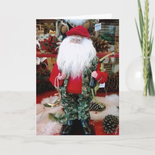 HAPPY HUNTING SANTA FEESTDAGEN KAART (Voorkant)