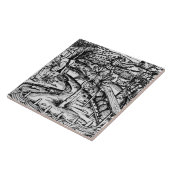 Happy husbandsmen die bijen kussen, illustratie va tegeltje (Zijkant)