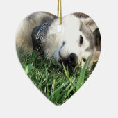 Happy Husky Keramisch Ornament (Rechts)
