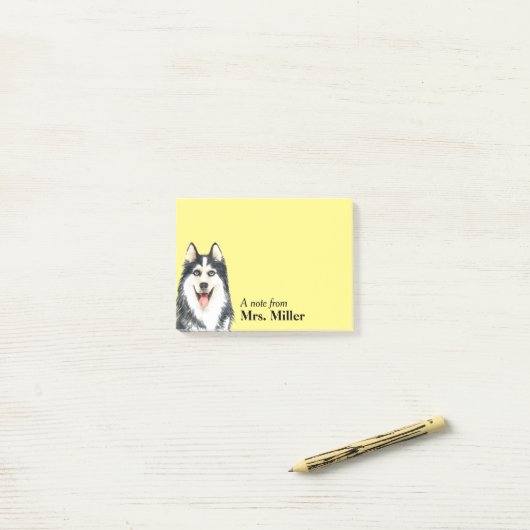 Happy Husky Personalized Notes (Op bureau)