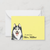 Happy Husky Personalized Notitiekaartje (Voorkant)