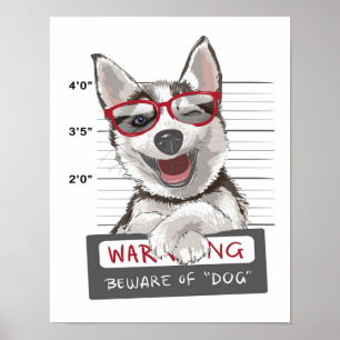 Happy husky poster