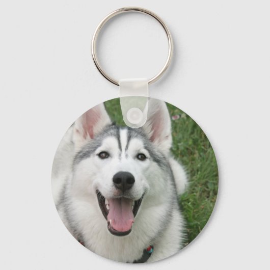 Happy Husky Sleutelhanger (Voorkant)