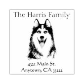 Happy Husky Specialized Rubber Stamp Rubberstempel (Afrduk)