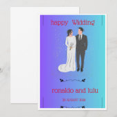 HAPPY HUWELIJK KAART (Voorkant / Achterkant)